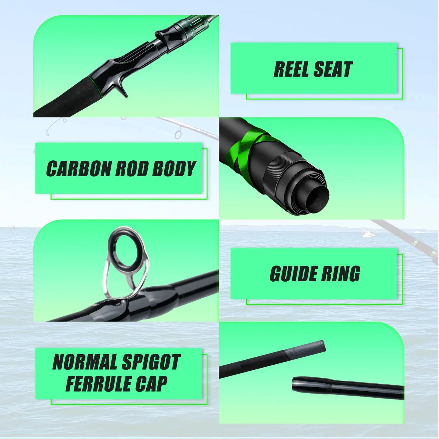 Ali Bait-Cast Combo Black/Green