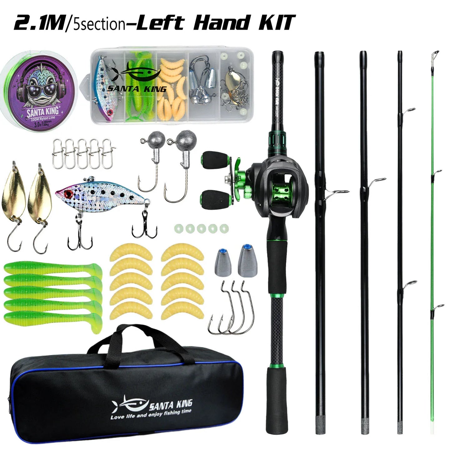 Ali Bait-Cast Combo Black/Green