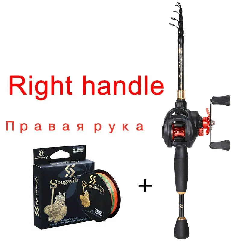 Sougaliyang Telescopic Bait-Cast Combo