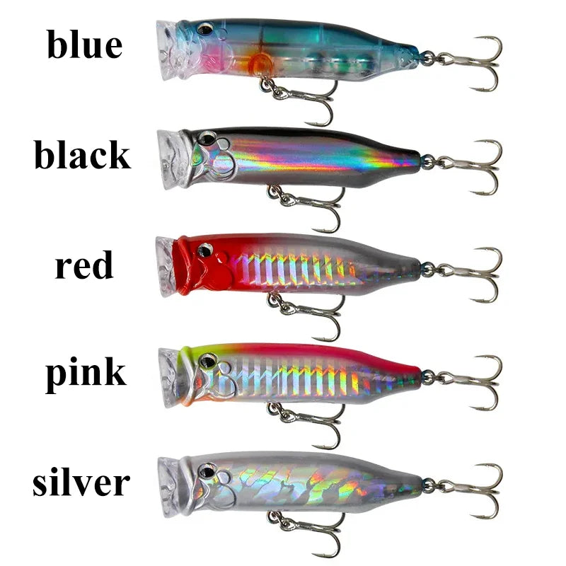 1pc Floating Popper Wobbler Fishing Lure Crankbait Artificial Bait Poper Carp Fishing Bait Artificial Bait