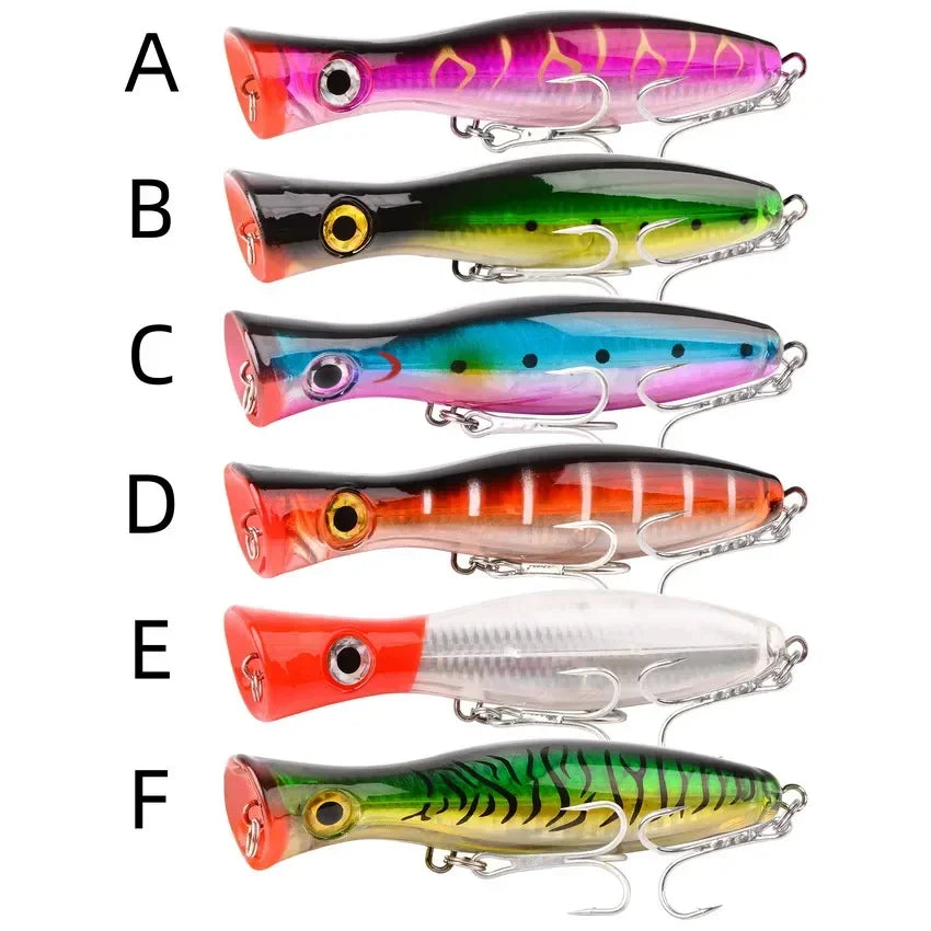 1pcs Saltwater Fishing Topwater Floating 12.5cm/41g Big Popper Lure Fishing Articulos Type Artificial Bait