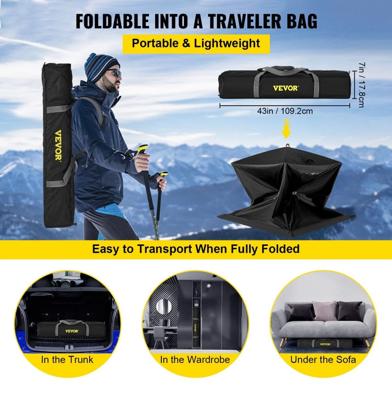VEVOR 2-3 Person Ice Fishing Shelter