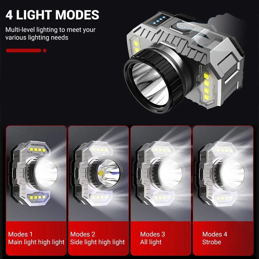 LED Headlight - USB Charging For Night Fishing