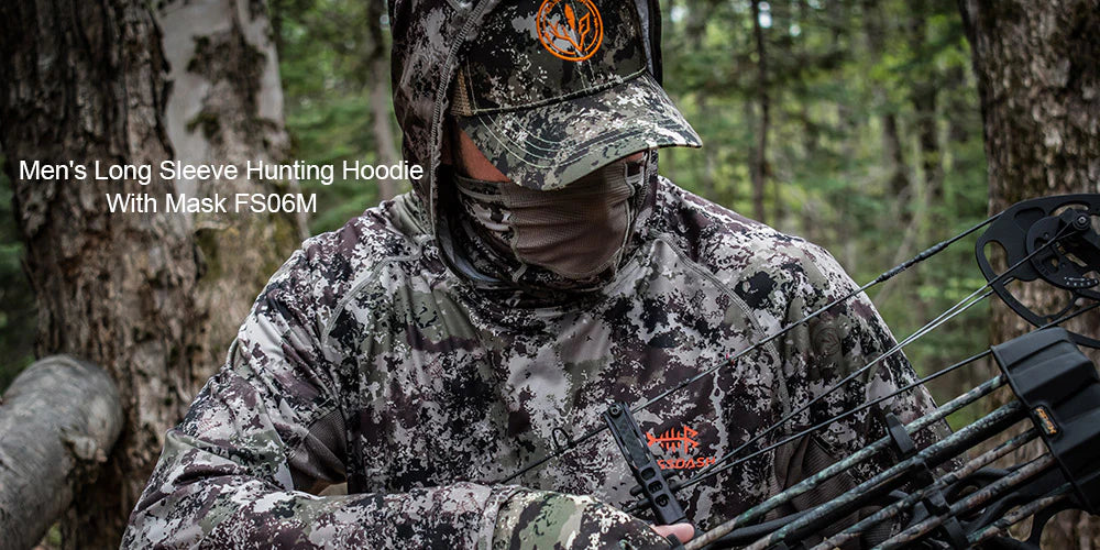 Men's UPF 50+ Long Sleeve Hunting Hoodie with Mask