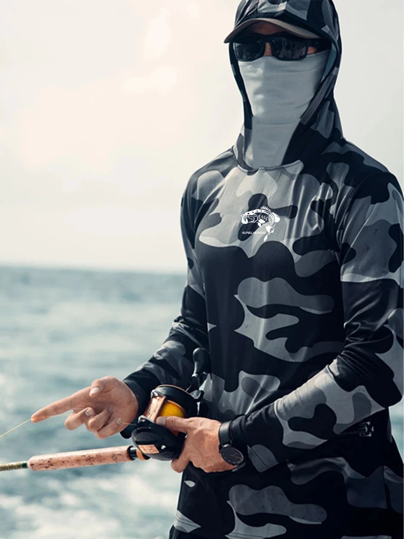 Huk Fishing Hoodie w/ Face Mask