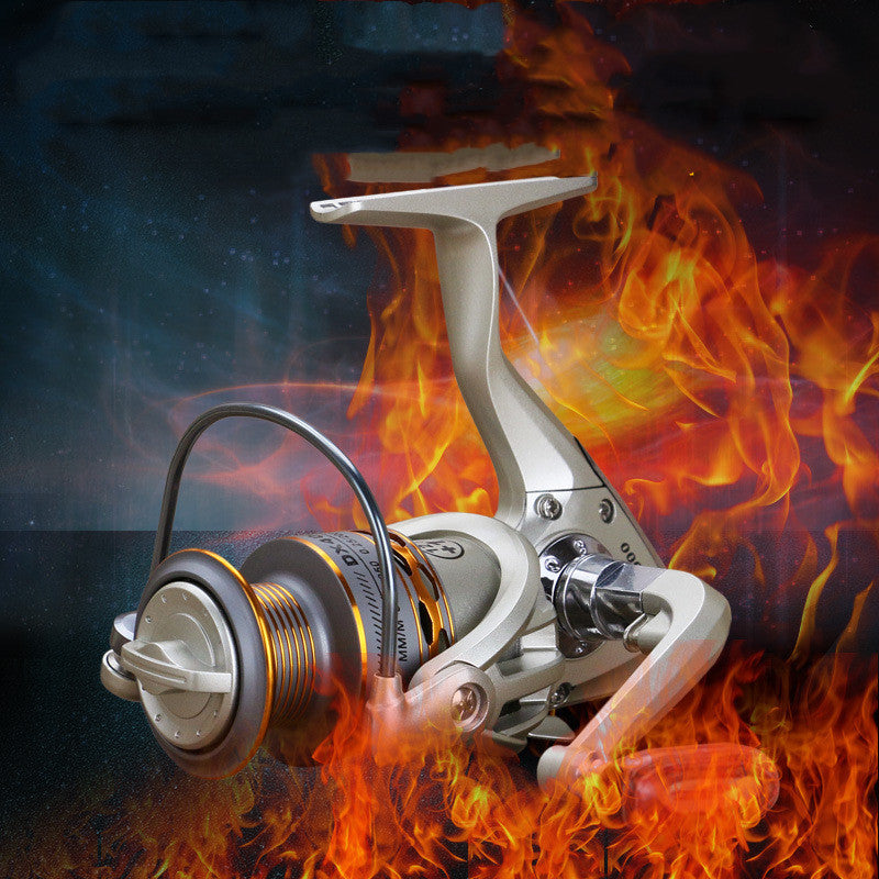 Metal Head Fishing Reel, Wood Handle