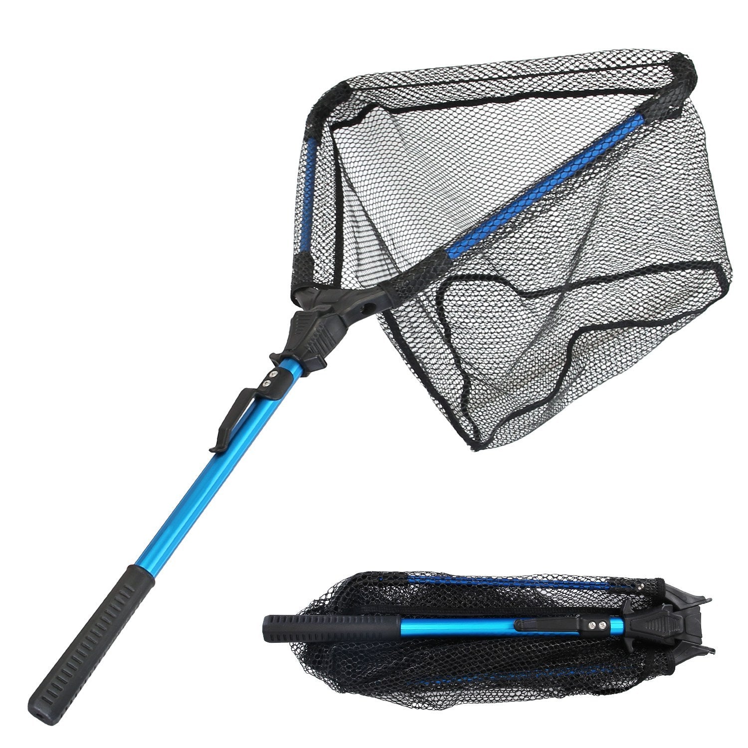 1Pc Foldable Fishing Net With Aluminum Alloy Rod