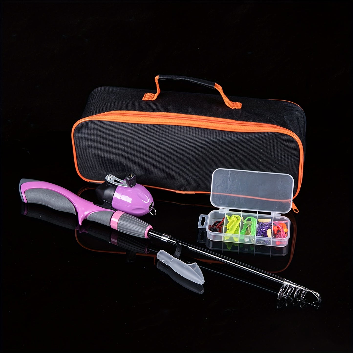 Portable Telescopic Fishing Rod & Reel Combo Kit - 130cm, Lure Included