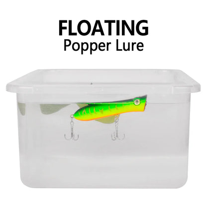 Topwater Popper Saltwater Fishing 8cm-12g 6# Floating Bait Hard Bait Artificial Wobblers Plastic Fishing Tackle for Striper Pike