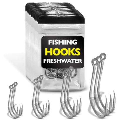 Fishing Hooks Freshwater – Hooks Fishing Tackle – Fish Hooks - Crappie Hooks – Trout Hooks – Fishing Gear - Fishing Equipment – Small Fishing Hooks - Bass Fishing Hooks – Fishing Supplies