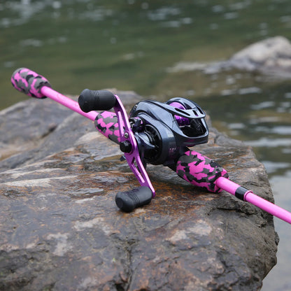 Sougayilang Freshwater Bass Fishing Rod - Hot Pink