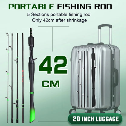 Sougayilang 6’ 7’ 8’ Carbon Fiber Spinning/Casting Rod