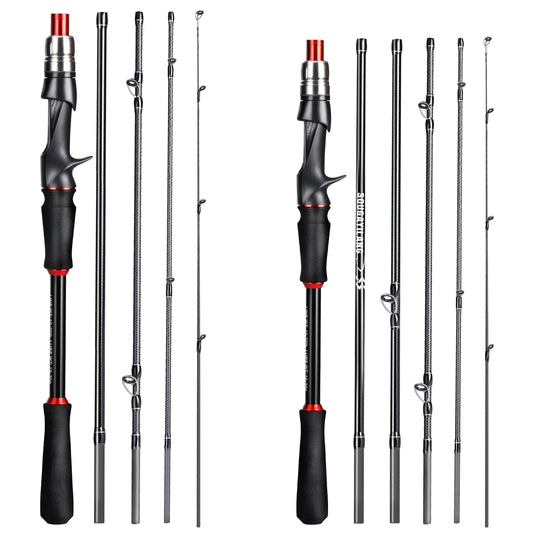 Sougaliyang Spinning/Casting Carbon Fiber 5-section Rod