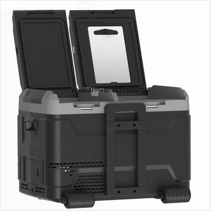 12V 35L 45L 55L ABS Mini RV Freezer Cooler 24V Ice Maker Compressor Dual-Zone for Car Truck Boat Camping