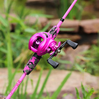Sougayilang Freshwater Bass Fishing Rod - Hot Pink