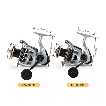 OKUMA 2000-12000 Spinning Reel w/ sunglasses