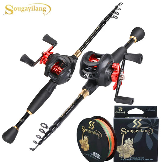 Sougaliyang Telescopic Bait-Cast Combo