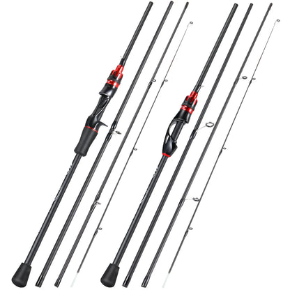 Sougayilang Casting/Spinning Rod - Black/Red