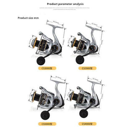 OKUMA 2000-12000 Spinning Reel w/ sunglasses
