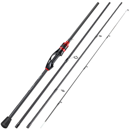 Sougayilang Casting/Spinning Rod - Black/Red