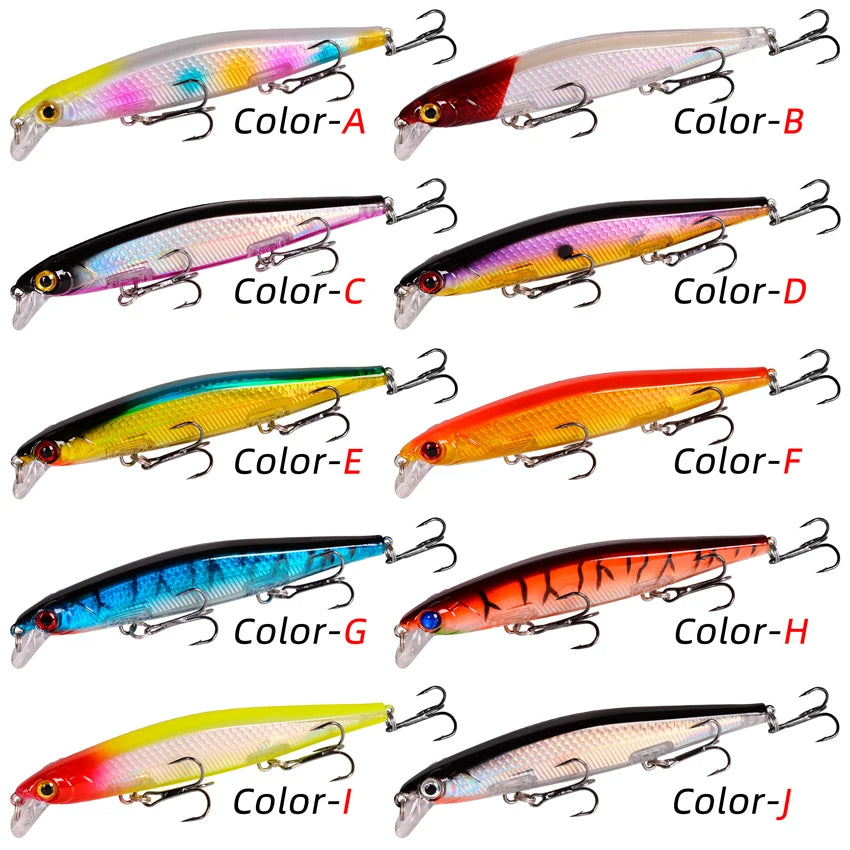 1PCS Laser Wobbler Fishing Lures Minnow Hard Artificial Bait 11CM