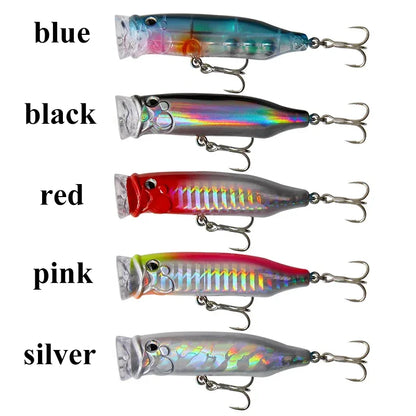 1pc Floating Popper Wobbler Fishing Lure Crankbait Artificial Bait Poper Carp Fishing Bait Artificial Bait