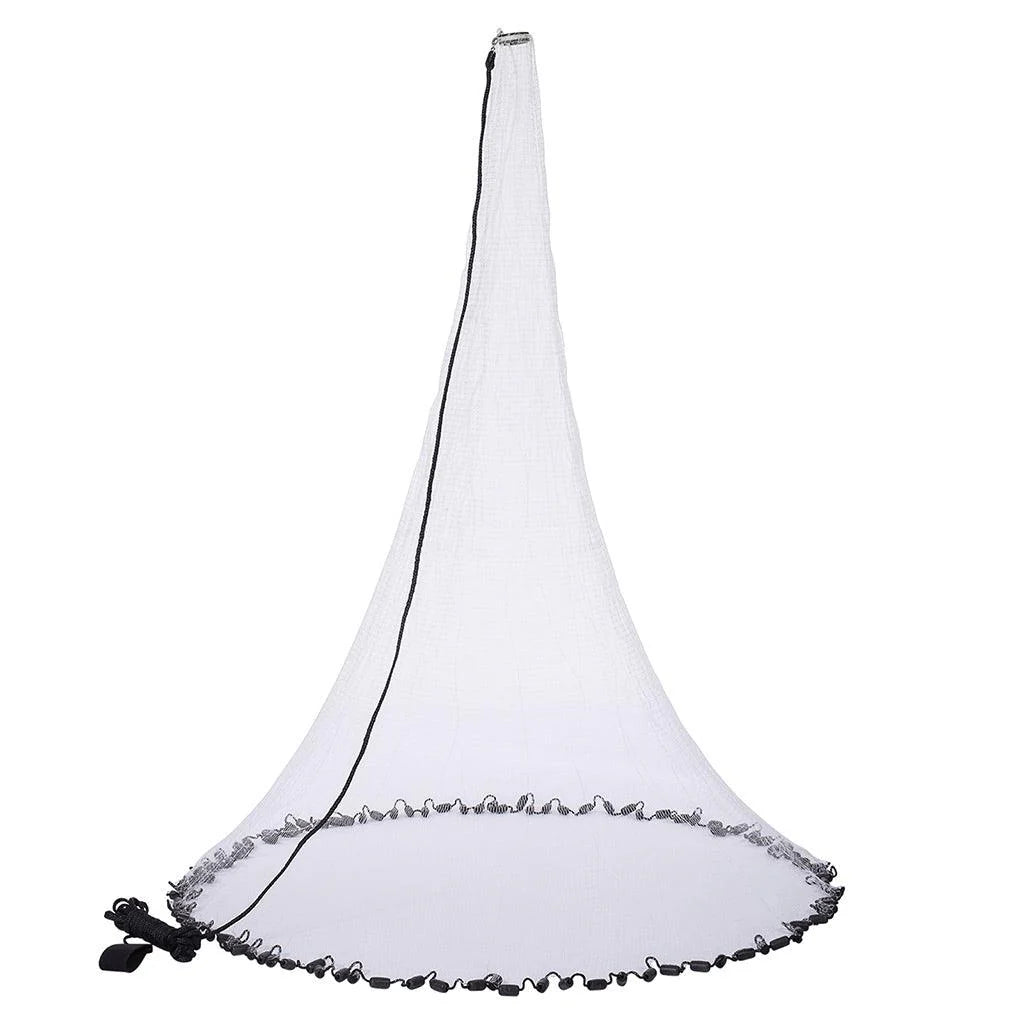 Fishing Cast Net 1/4-Inch with Utility Bucket for Bait Fish